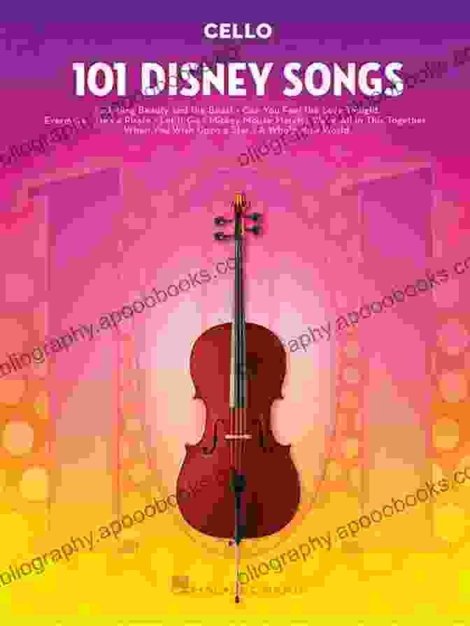 101 Disney Songs For Cello Book Cover Featuring A Cello And Disney Characters 101 Disney Songs For Cello Mari Silva