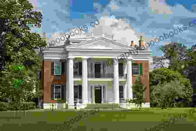 A Grand Plantation House With White Columns And A Sweeping Lawn, Set Against A Backdrop Of Lush Greenery. The House On Diamond Hill: A Cherokee Plantation Story