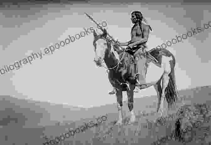 A Group Of Native Americans On Horseback, Riding Through The Rolling Hills Of The American West. The Bold Frontier: Stories John Jakes