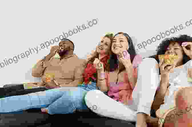 A Group Of People Laughing And Eating Together Delicious Delay Tara Quan