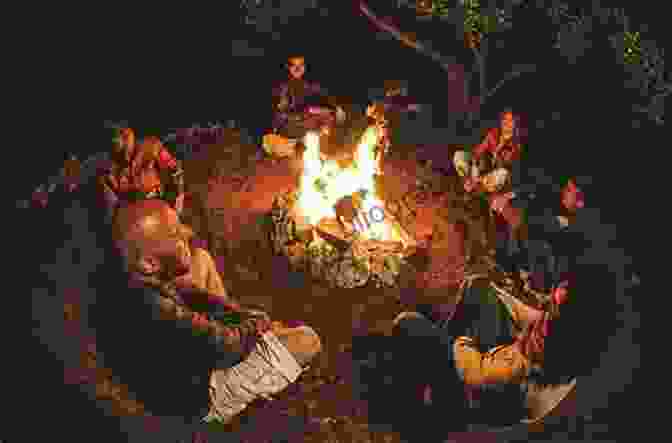 A Group Of Pioneers Gathered Around A Campfire, Sharing Stories And Laughter. The Bold Frontier: Stories John Jakes