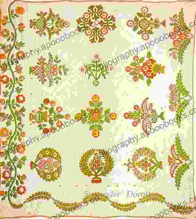 A Vintage Quilt Adorned With Intricate Appliqué Work Featuring Vibrant Florals And Geometric Patterns Ideas For Vintage Quilt Remakes: Remake Antique And Vintage Quilts Projects With Modern Techniques: Quilt Of Patterns For Old Quilts
