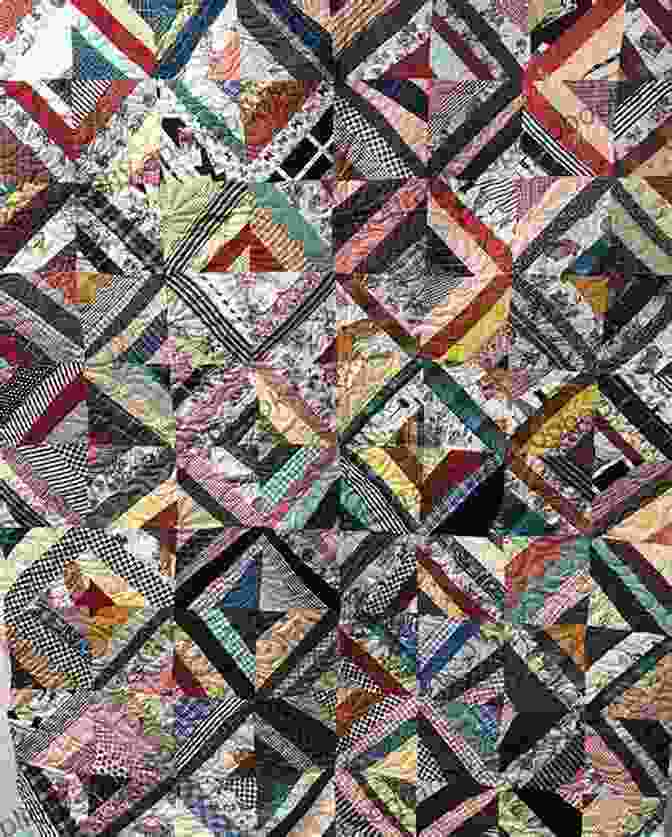 A Vintage Quilt Transformed Into A Modern Masterpiece Through Fabric Collage, Featuring Bold Geometric Shapes And Vibrant Colors Ideas For Vintage Quilt Remakes: Remake Antique And Vintage Quilts Projects With Modern Techniques: Quilt Of Patterns For Old Quilts