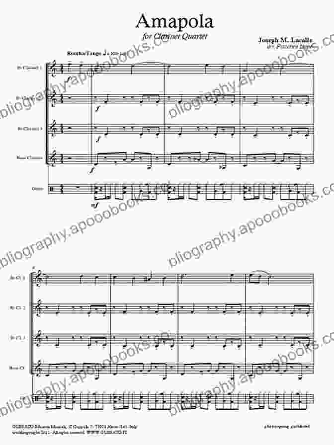 Amapola Clarinet Quartet Score