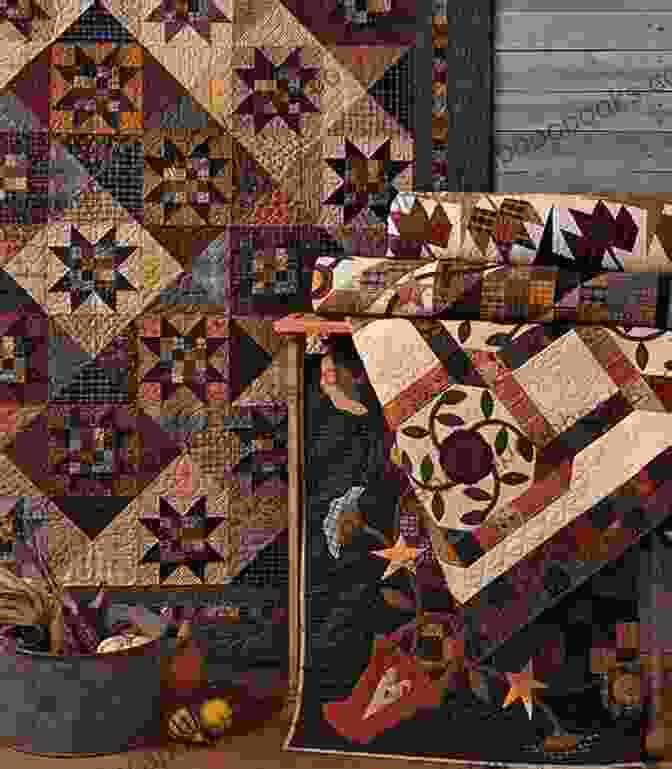 An Image Of The 'Twilight Star' Quilt, Featuring Intricate Stars In A Palette Of Reproduction Fabrics. Vintage Legacies: Wrap Up In 14 Ageless Quilts For Reproduction Fabrics