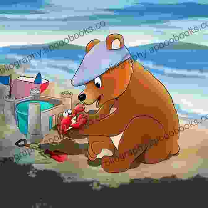 Bosley Bear Enjoying A Sunny Day At The Beach, Surrounded By Colorful Seashells And Cheerful Seagulls Bosley Goes To The Beach (German English) (The Adventures Of Bosley Bear 2) (German Edition)