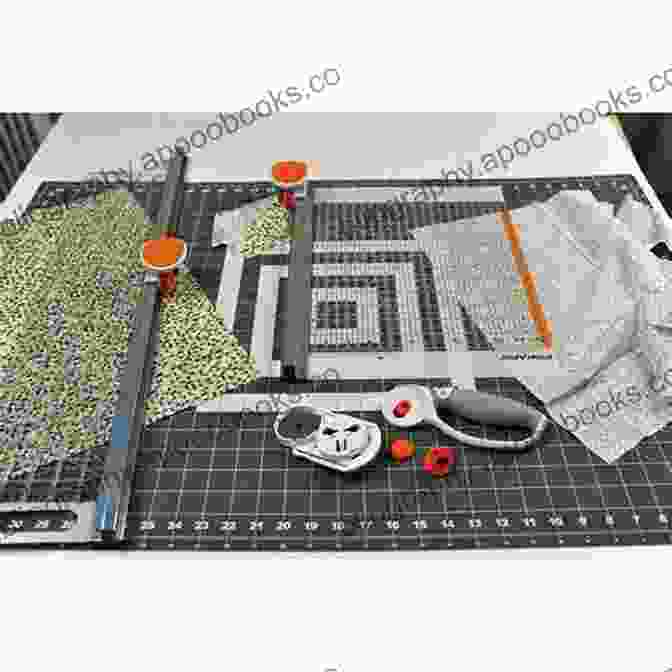 Image Of Quilting Tools And Materials Including Rotary Cutter, Ruler, Cutting Mat, And Various Fabrics. Quiltmaking Essentials I: Cutting And Piecing Skills