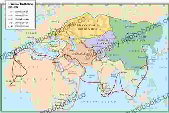 Map Of Ibn Battuta's Travels Travels In Asia And Africa: 1325 1354 (The Broadway Travellers 18)