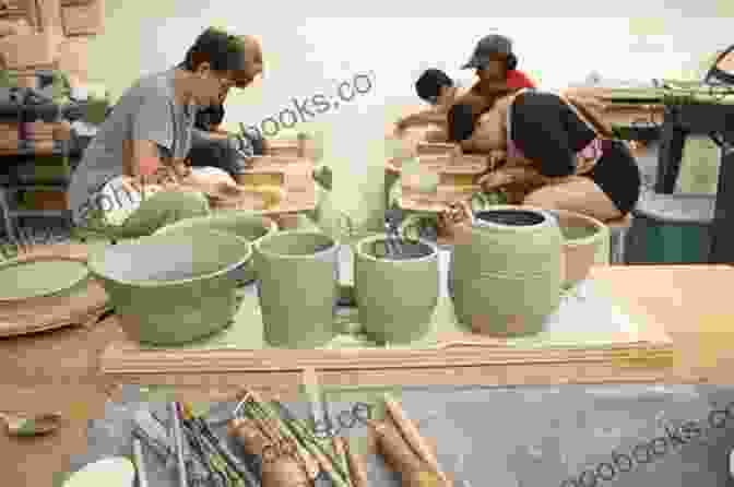 Participants Engaged In A Pottery Workshop At The Beemaster Cottage THE BEEMASTER S COTTAGE (Cottages Cakes Crafts 3)