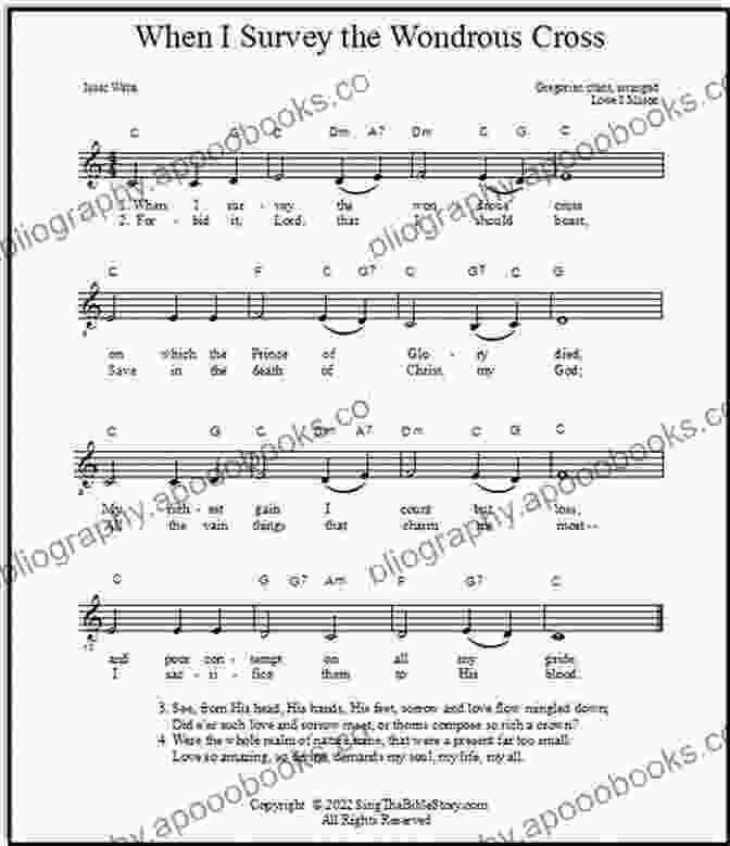 When I Survey The Wondrous Cross Hymn Sheet Music Gospel Hymns Songbook (Guitar Chord Songbook)