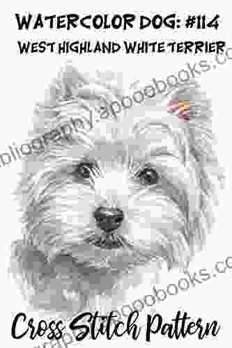 Counted Cross Stitch Pattern: Watercolor Dog #114 West Highland White Terrier: 183 Watercolor Dog Cross Stitch